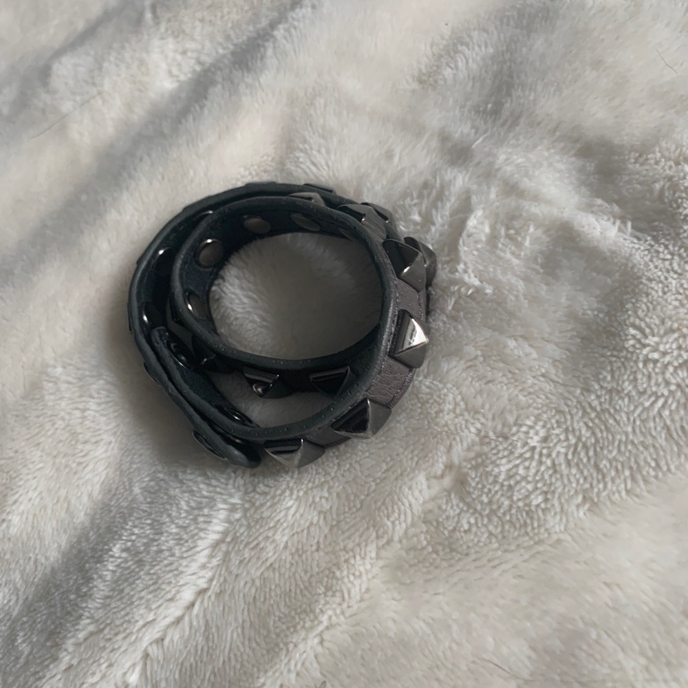 Rebecca Minkoff Grey & Silver double wrap bracelet